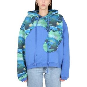 Erl Relaxed-Fit Hoodie With Front Print - NWT